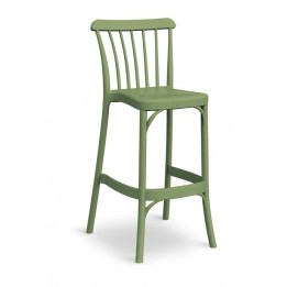 Taburete respaldo Thonet palillos polipropileno