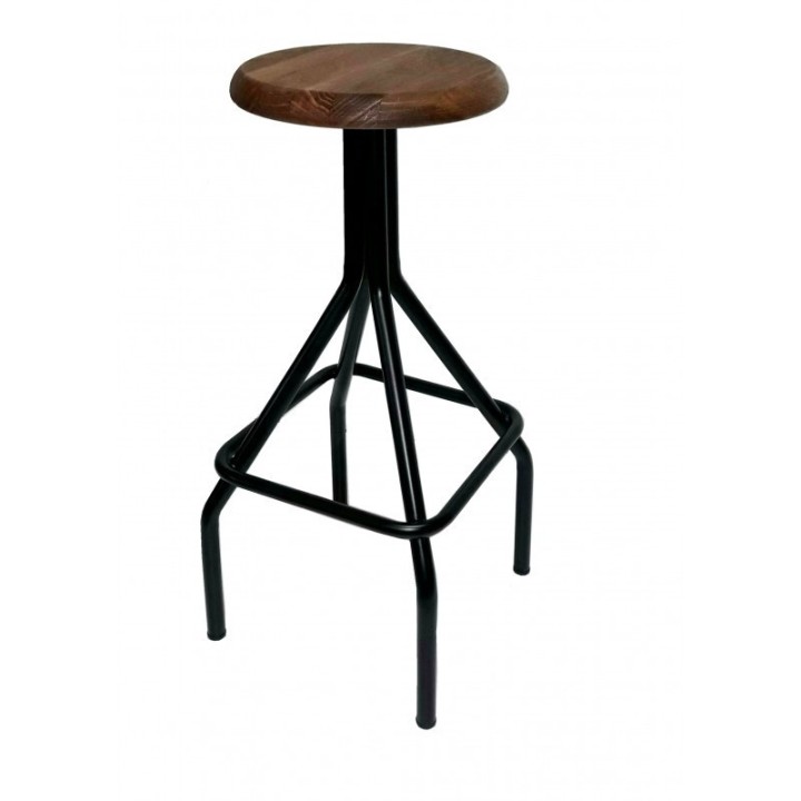 Taburete San Diego | Taburete Vintage de madera y metal