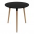 Mesa Nórdica Redonda Blanca 90 cm- Mesa madera cafeterias y hogares