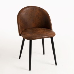 Silla Voss Polipiel cuero vintage |Sillas vintage fjm