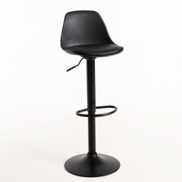Taburete Temer Black- Sillas y Mesas de madera-Taburetes a gas