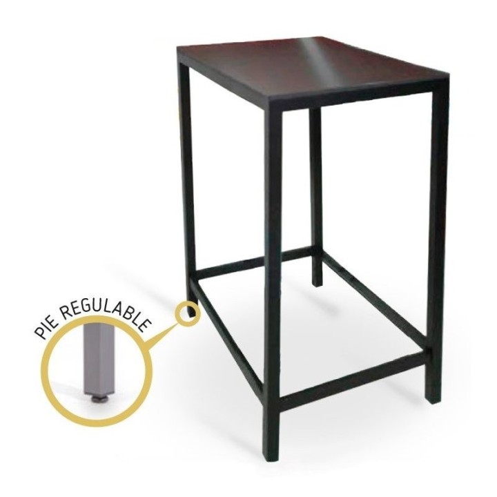 Mesa Deco Aluminio Epoxi |Mesa Alta Exterior regulable