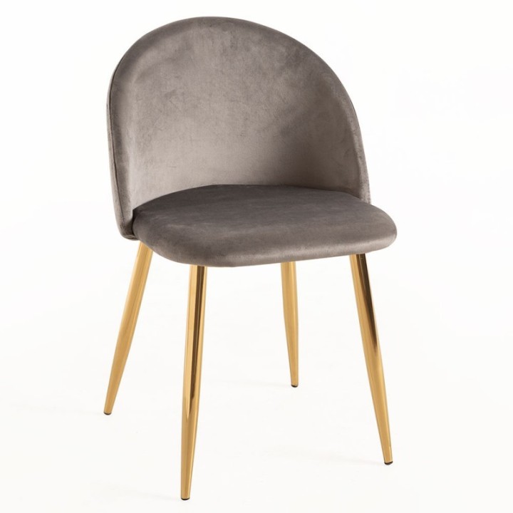 Silla Voss terciopelo golden| Sillas y Mesas de madera