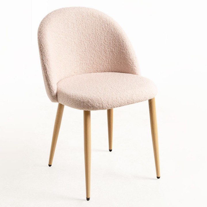 Silla Voss Terciopelo Borreguito| Sillas Nórdica tapizadas
