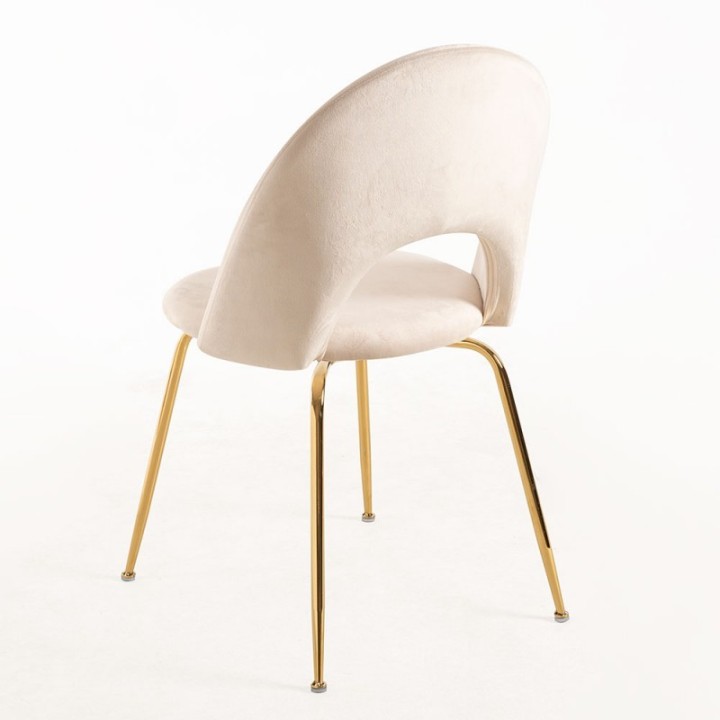 Silla Wenman Gold Terciopelo| Sillas nórdicas- vintage bares y restaurantes