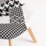   Silla Reyne Patchwork gris |Silla nordica tapizada artesanal