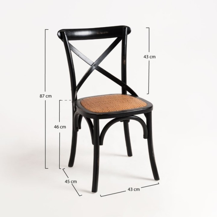 Silla Thonet Negra| Sillas Nórdicas bares y hogar