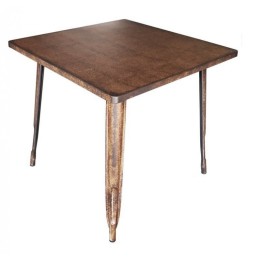 Mesa Industrial Tolix Rusty 80x80|Mesas vintage retro bistro baratas