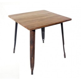 Mesa Industrial Tolix Rusty 80x80 madera
