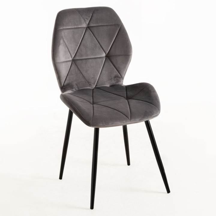 Silla Boro Negro print terciopelo|Sillas nórdicas-vintage- sillas online baratas