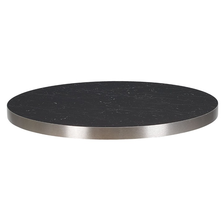 Tablero Metal Melamina regruesado 38 mm.Zeus negro canteado plata-atenea gris canteado bronce