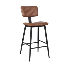 Taburete Veurne respaldo vintage|Taburete industrial tapizado- Horeca