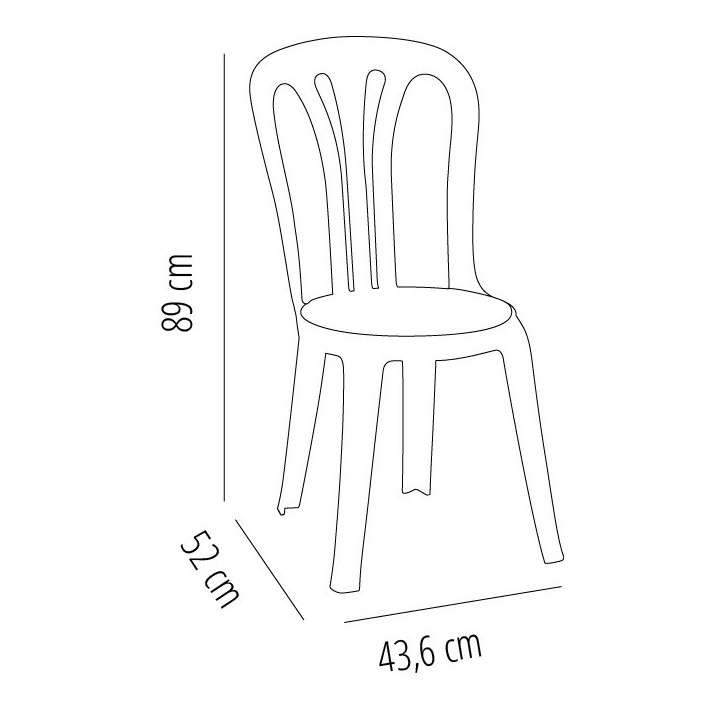 Silla negra EcoGarrotxa |Silla eventos apilable baratas