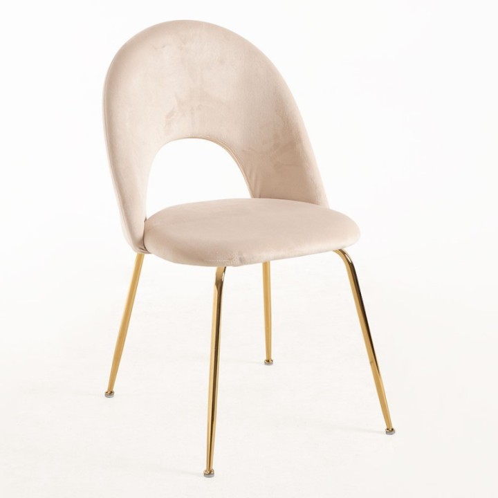 Silla Wenman Gold Terciopelo| Sillas nórdicas- vintage bares y restaurantes