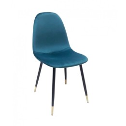 Silla Boro Velvet Terciopelo verde azulado- Sillas de comedor tapizadas