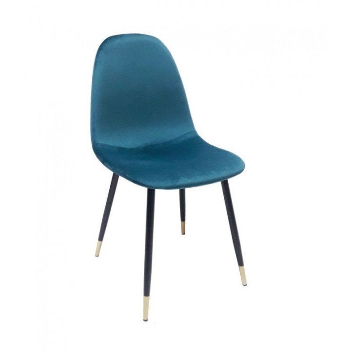 Silla Boro Velvet Terciopelo verde azulado- Sillas de comedor tapizadas