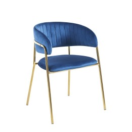 Silla Nicola Terciopelo armazón Golden|Sillas de comedor retro