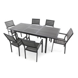Mesa Kinder aluminio y poliwood - Mesas exterior bares y restaurantes