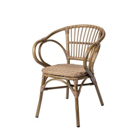 Sillón de aluminio y médula Bora apilable