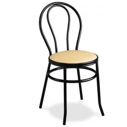 Silla La Roque|Silla hierro tapizada y apilable
