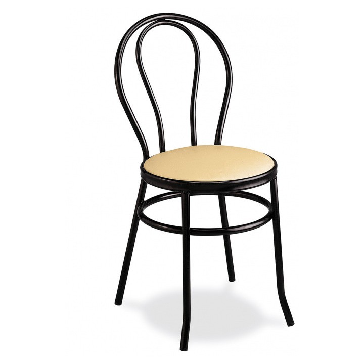 Silla La Roque|Silla hierro tapizada y apilable