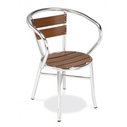 Sillon Aluminio Deltebre|Mobiliario Hosteleria apilable