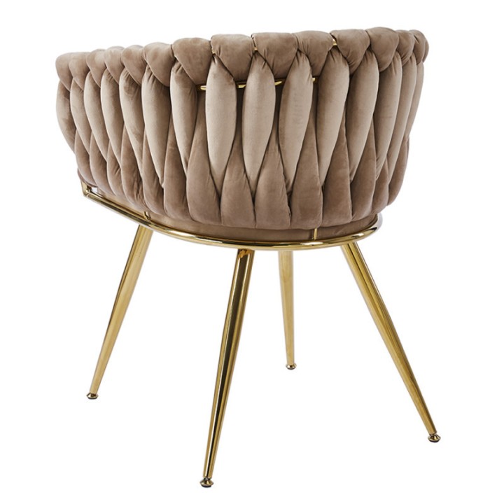 Sillón Triana Golden Terciopelo|Mobiliario nórdico, vintage tapizado