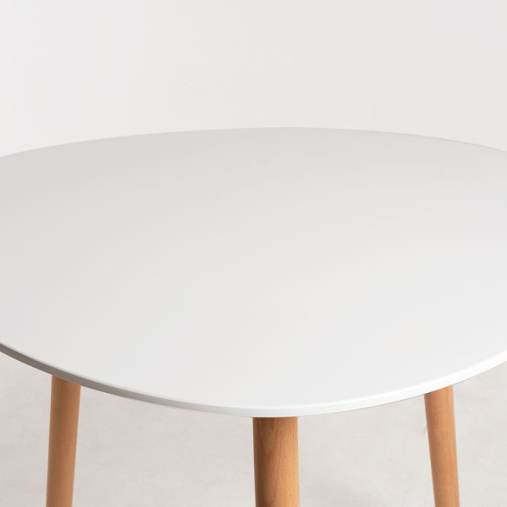 Mesa Nórdica Redonda 90 cm Bianchi- Mesa barata hostelería y hogar