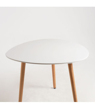 Mesa Nórdica Redonda 90 cm Bianchi