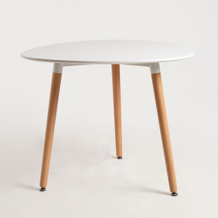 Mesa Nórdica Redonda 90 cm Bianchi- Mesa barata hostelería y hogar