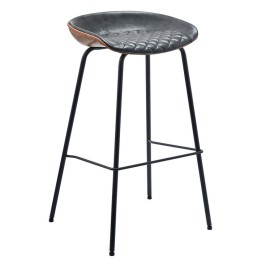 Taburete Dublin tapizado negro