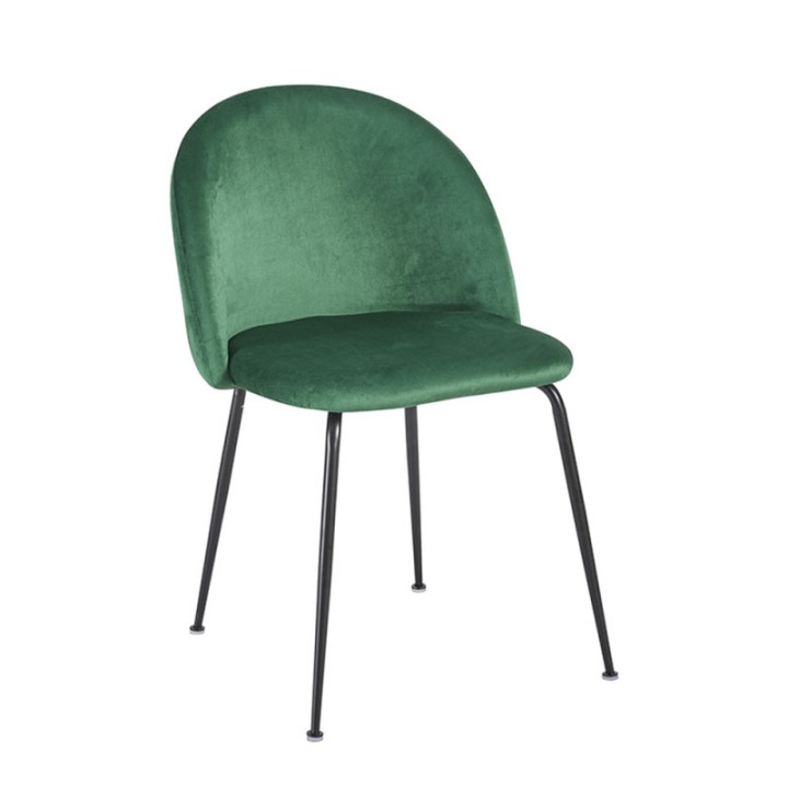 Silla Black Nila Terciopelo  |Mobiliario Nordico - Silla Cafeteria TOP