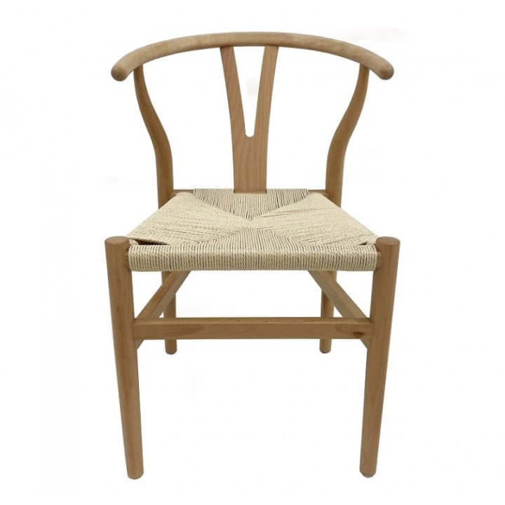 Silla Wishbone apilable haya