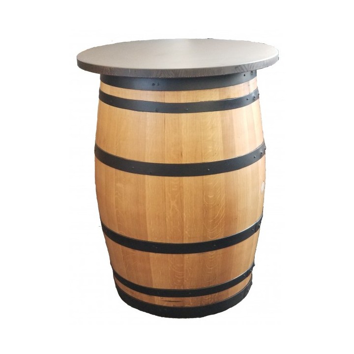 Barricas  Hostelería con tablero madera|barrica con tapa barnizada para bares