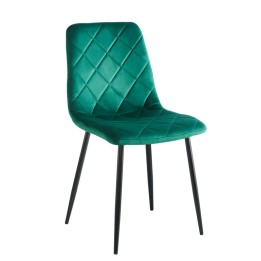 Silla Tena black Terciopelo|Sillas nórdicas tapizadas bares vintage