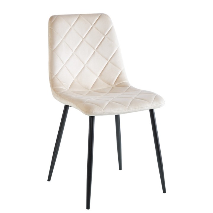 Silla Tena black Terciopelo|Sillas nórdicas tapizadas bares vintage