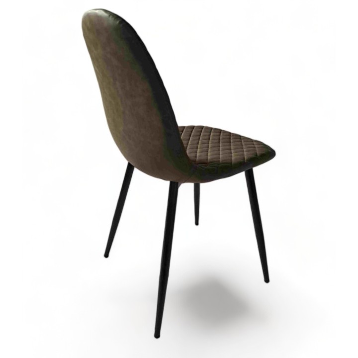 Silla Boro Negro polipiel musgo- Sillas y Mesas de madera