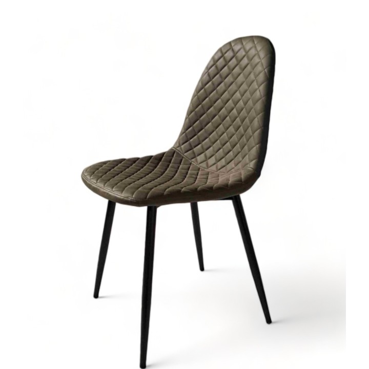 Silla Boro Negro polipiel musgo- Sillas y Mesas de madera