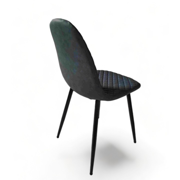 Silla Boro Negro polipiel azúl - Sillas y Mesas de madera FJM