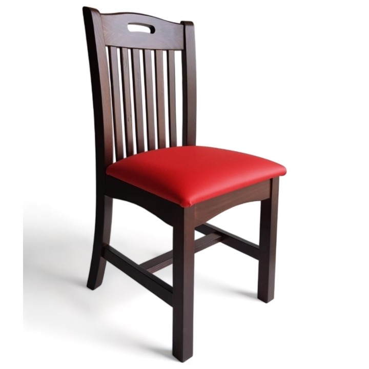 Silla Praga madera y tapizada