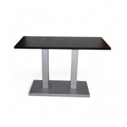 Mesa Baviera rectangular madera|Mesas pie doble rectangular