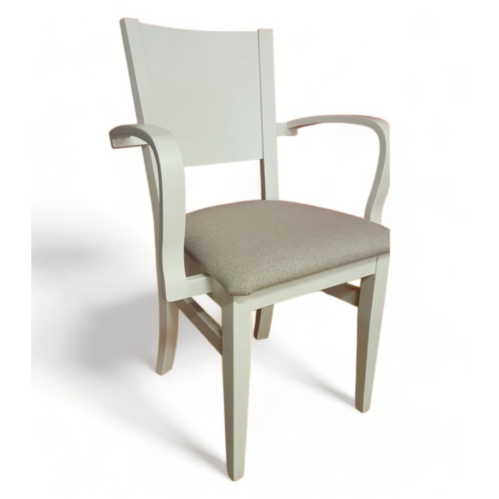 Silla con brazos Nápoles|Sillas madera tapizadas-Tienda online sillas madera