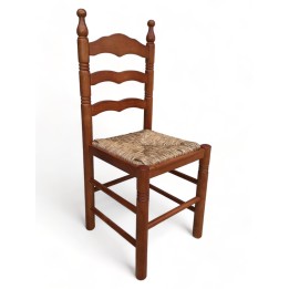 Silla Colonial Pino. Silla madera torneada anea