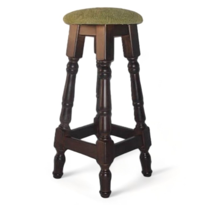 Taburete madera torneado Francés  Tapizado| Taburete thonet clasico