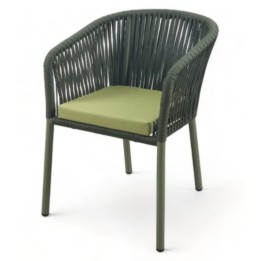 ▷ Sillón de aluminio y ratán de terraza |Sillon Tuka Apilable