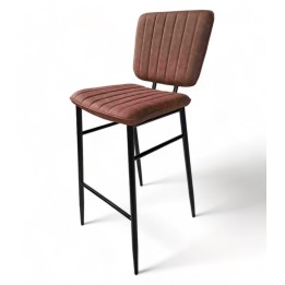 ▷ Taburete Vintage Hamburgo arcilla | Taburete respaldo tapizado bar